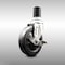 Service Caster 5 Inch 316SS Soft Rubber Wheel Swivel 1-5/8 Inch Expanding Stem Caster Brake SCC SCC-SS316EX20S514-SRS-TLB-158 - alternate 1